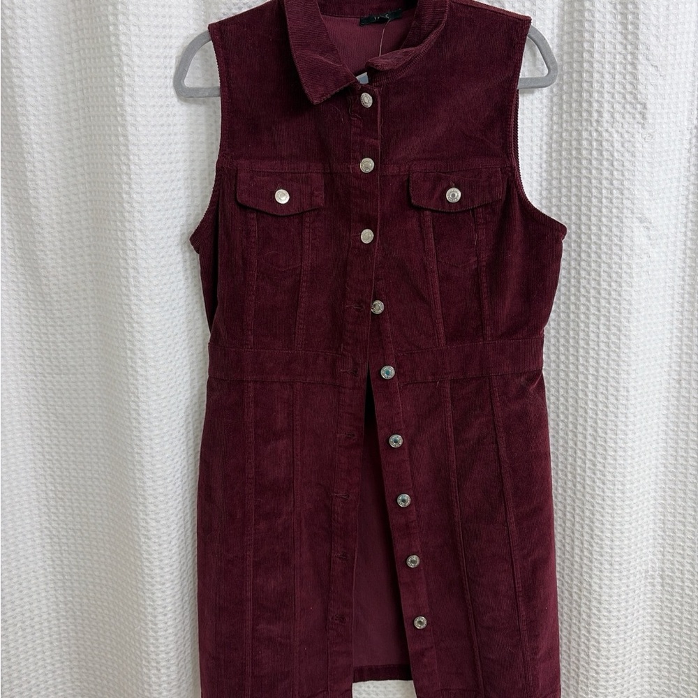 Iris Burgundy Corduroy Mini Dress